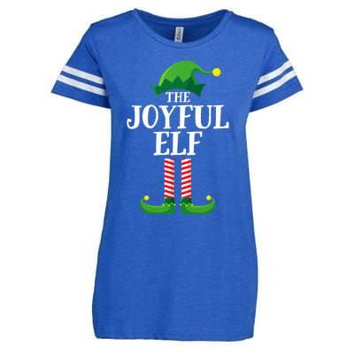 Joyful Elf Matching Family Group Christmas Party Enza Ladies Jersey Football T-Shirt