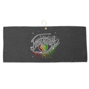 Juneteenth Eyes Rhinestone Melanin Black  Queen Afro Large Microfiber Waffle Golf Towel