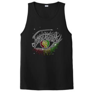 Juneteenth Eyes Rhinestone Black Wo Queen Afro Black PosiCharge Competitor Tank