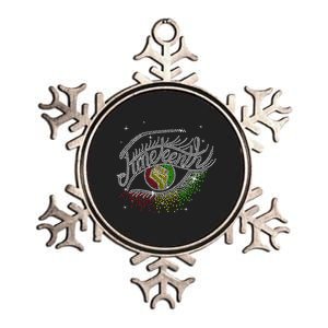 Juneteenth Eyes Rhinestone Black Women Queen Afro Black Metallic Star Ornament