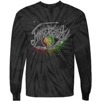 Juneteenth Eyes Rhinestone Black Women Queen Afro Black Tie-Dye Long Sleeve Shirt