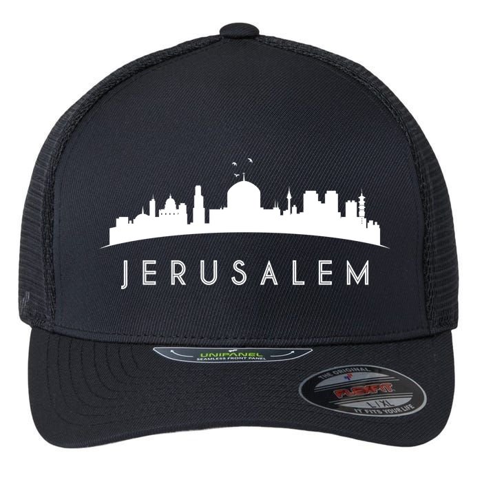 Jerusalem Skyline Flexfit Unipanel Trucker Cap