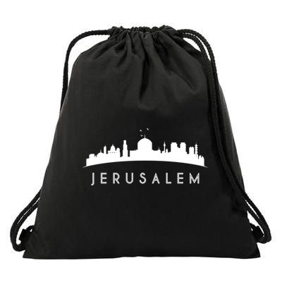 Jerusalem Skyline Drawstring Bag