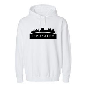 Jerusalem Skyline Garment-Dyed Fleece Hoodie