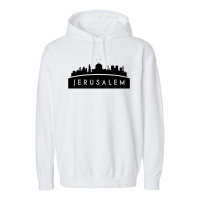 Jerusalem Skyline Garment-Dyed Fleece Hoodie