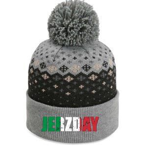 Jerzday Italian Party Logo The Baniff Cuffed Pom Beanie