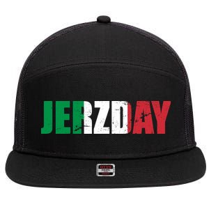 Jerzday Italian Party Logo 7 Panel Mesh Trucker Snapback Hat