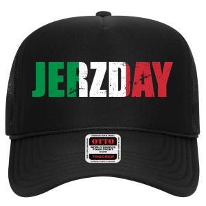 Jerzday Italian Party Logo High Crown Mesh Back Trucker Hat