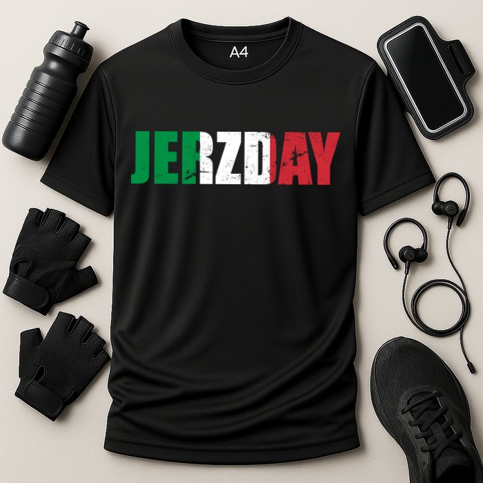 Jerzday Italian Party Logo Cooling Performance Crew T-Shirt
