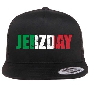 Jerzday Italian Party Logo Flat Bill Trucker Hat