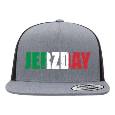 Jerzday Italian Party Logo Flat Bill Trucker Hat