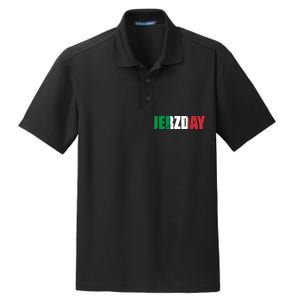 Jerzday Italian Party Logo Dry Zone Grid Polo