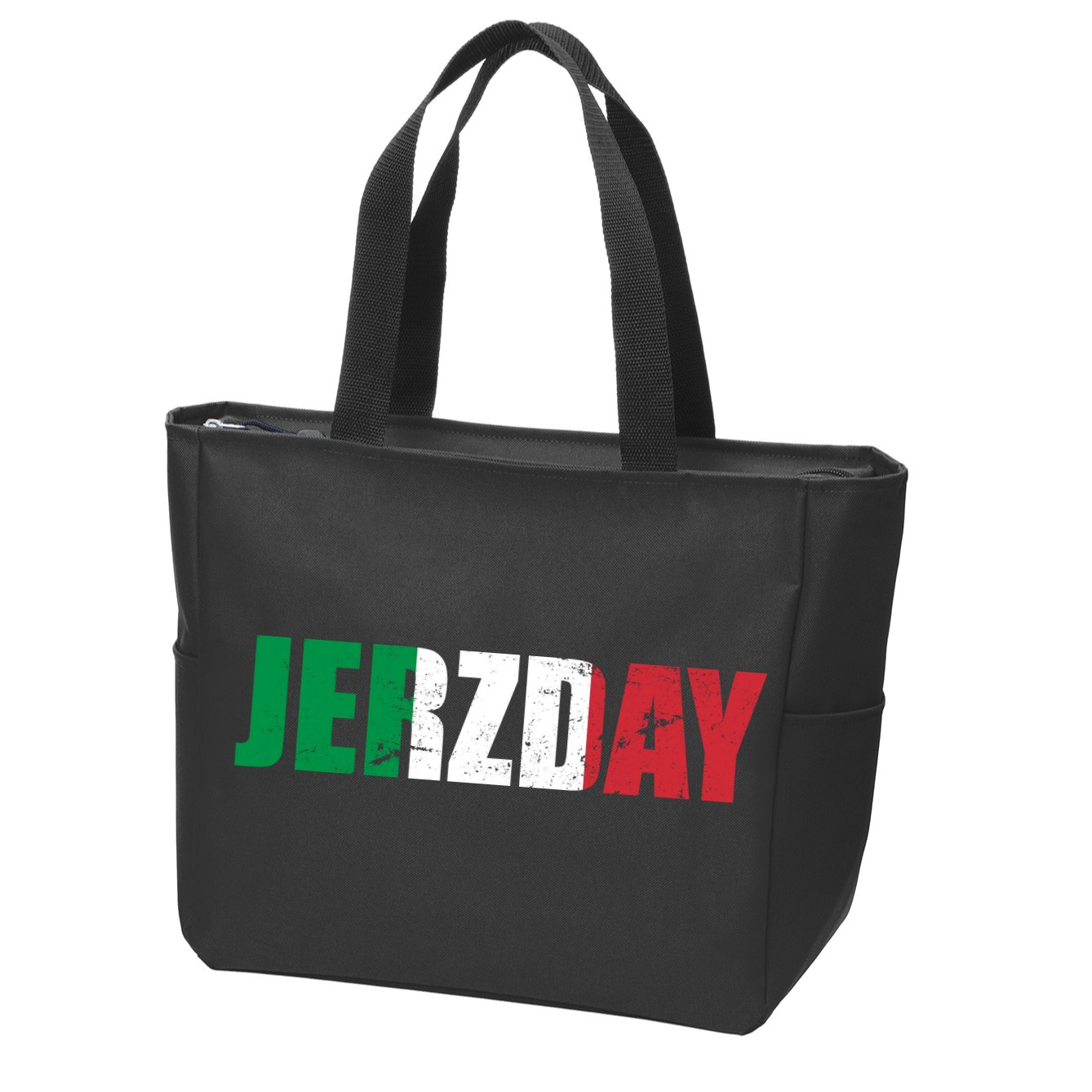 Jerzday Italian Party Logo Zip Tote Bag