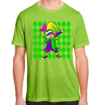 Jester Dabbing Mardi Gras Adult ChromaSoft Performance T-Shirt