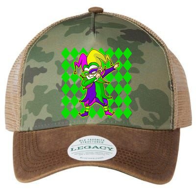 Jester Dabbing Mardi Gras Legacy Tie Dye Trucker Hat
