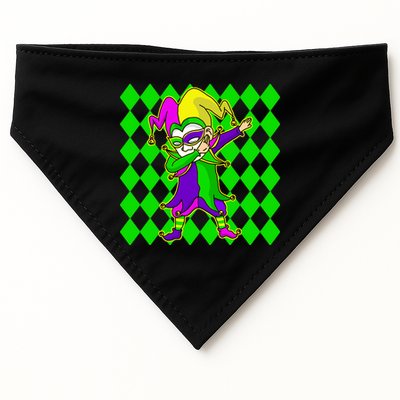 Jester Dabbing Mardi Gras USA-Made Doggie Bandana