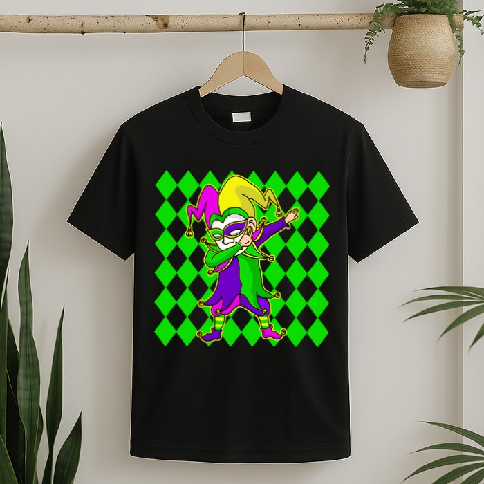 Jester Dabbing Mardi Gras T-Shirt