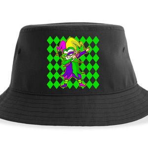 Jester Dabbing Mardi Gras Sustainable Bucket Hat