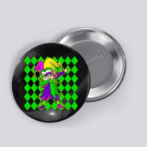 Jester Dabbing Mardi Gras Button