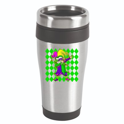 Jester Dabbing Mardi Gras 16oz Travel Tumbler