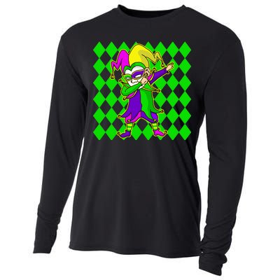 Jester Dabbing Mardi Gras Cooling Performance Long Sleeve Crew