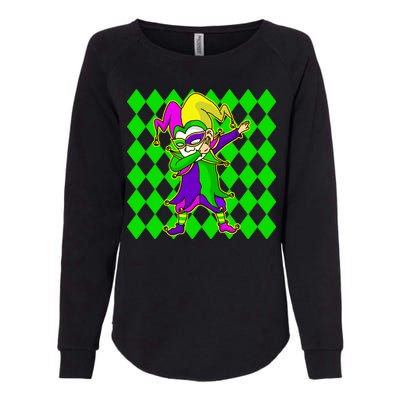 Jester Dabbing Mardi Gras Womens California Wash Sweatshirt