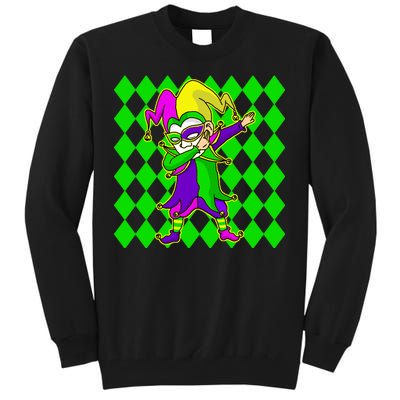 Jester Dabbing Mardi Gras Tall Sweatshirt