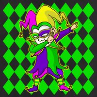 Jester Dabbing Mardi Gras 25L Jumbo Tote