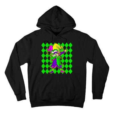 Jester Dabbing Mardi Gras Tall Hoodie