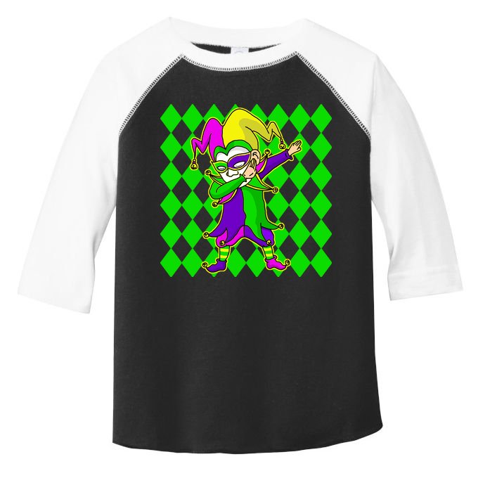 Jester Dabbing Mardi Gras Toddler Fine Jersey T-Shirt