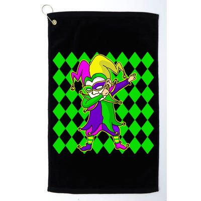 Jester Dabbing Mardi Gras Golf Towel