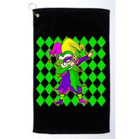 Jester Dabbing Mardi Gras Golf Towel