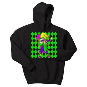 Jester Dabbing Mardi Gras Kids Hoodie