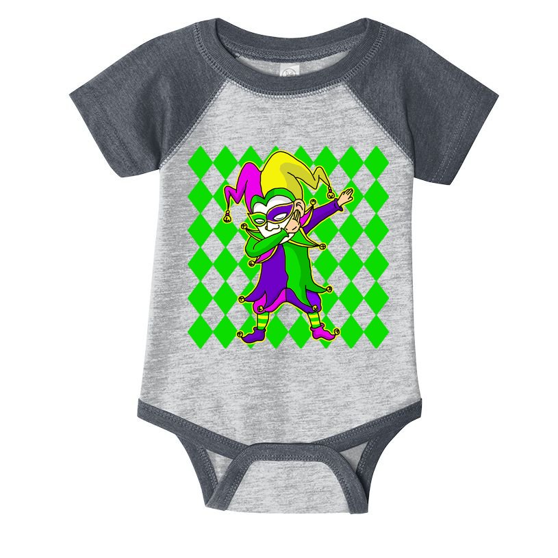 Jester Dabbing Mardi Gras Infant Baby Jersey Bodysuit
