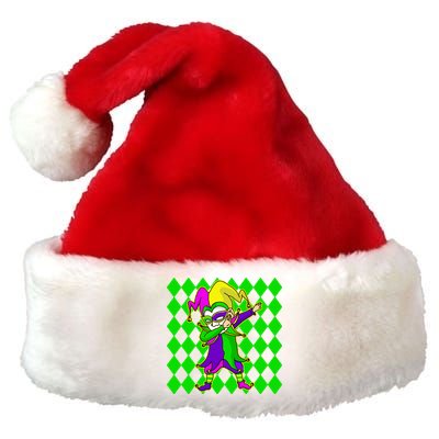 Jester Dabbing Mardi Gras Premium Christmas Santa Hat