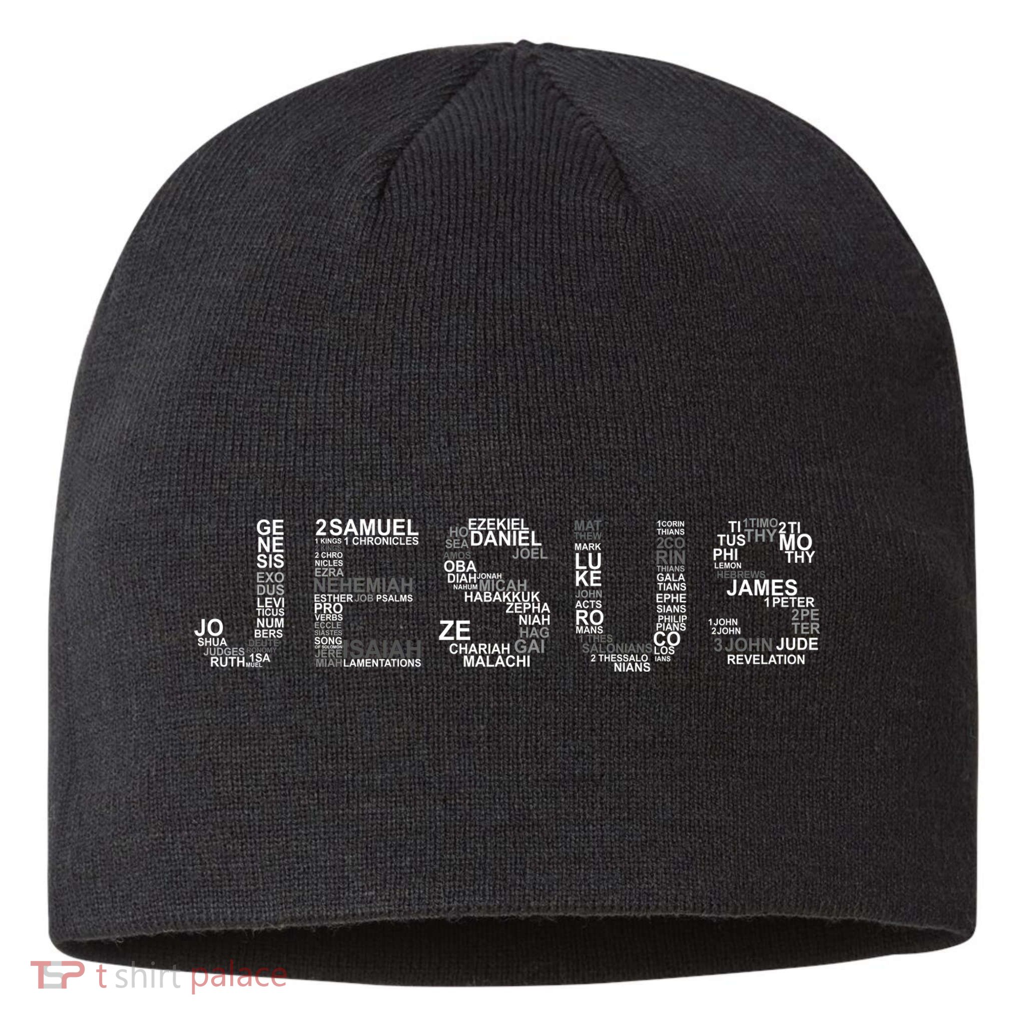 Jesus - Power is in the Name Word Mashup Sustainable Beanie