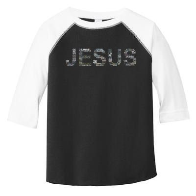 Jesus - Power is in the Name Word Mashup Toddler Fine Jersey T-Shirt