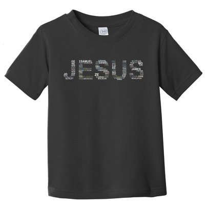 Jesus - Power is in the Name Word Mashup Toddler T-Shirt