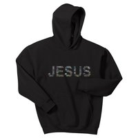 Jesus - Power is in the Name Word Mashup Kids Hoodie