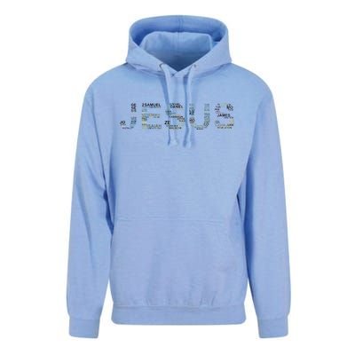 Jesus - Power is in the Name Word Mashup Unisex Surf Hoodie