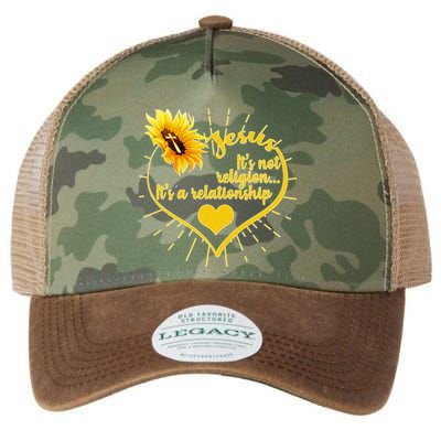 Jesus  It's Not Religion It's A Relationship Legacy Tie Dye Trucker Hat