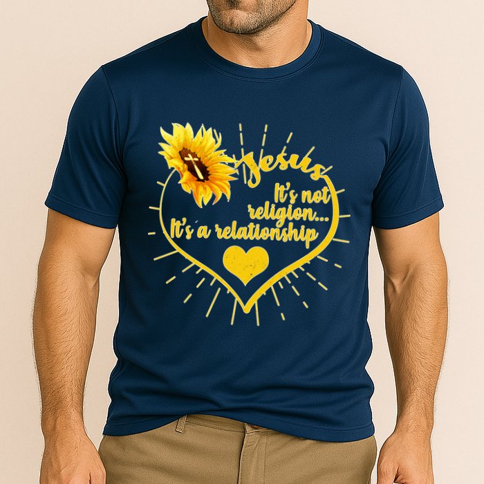 Jesus  It's Not Religion It's A Relationship Performance Shirt