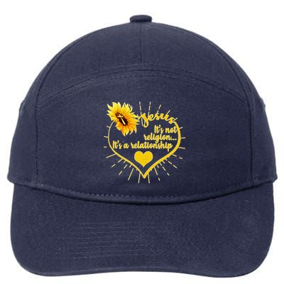 Jesus  It's Not Religion It's A Relationship 7-Panel Snapback Hat