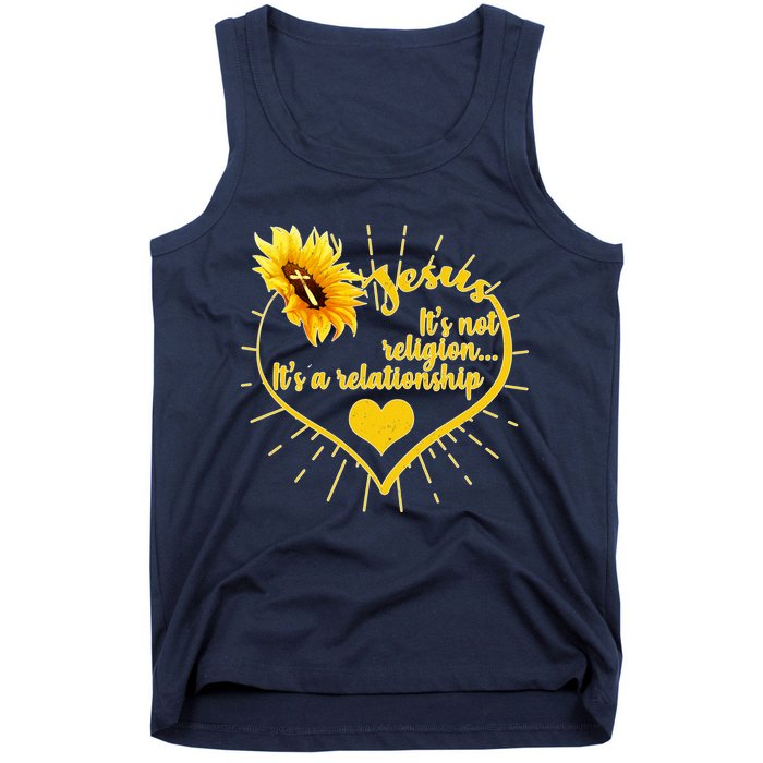 Jesus  It's Not Religion It's A Relationship Tank Top