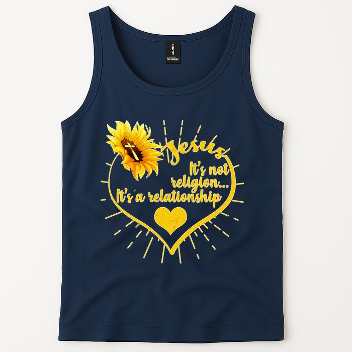 Jesus  It's Not Religion It's A Relationship Tank Top