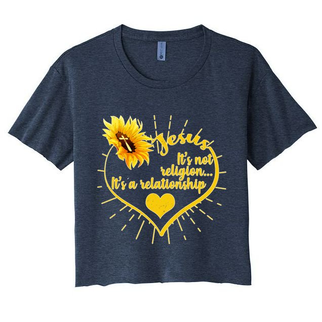 Jesus  It's Not Religion It's A Relationship Crop Top