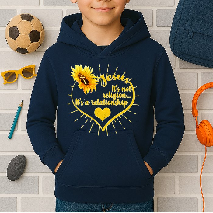 Jesus  It's Not Religion It's A Relationship Kids Hoodie