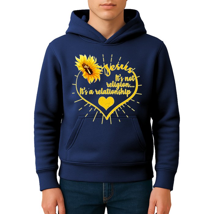Jesus  It's Not Religion It's A Relationship Kids Hoodie