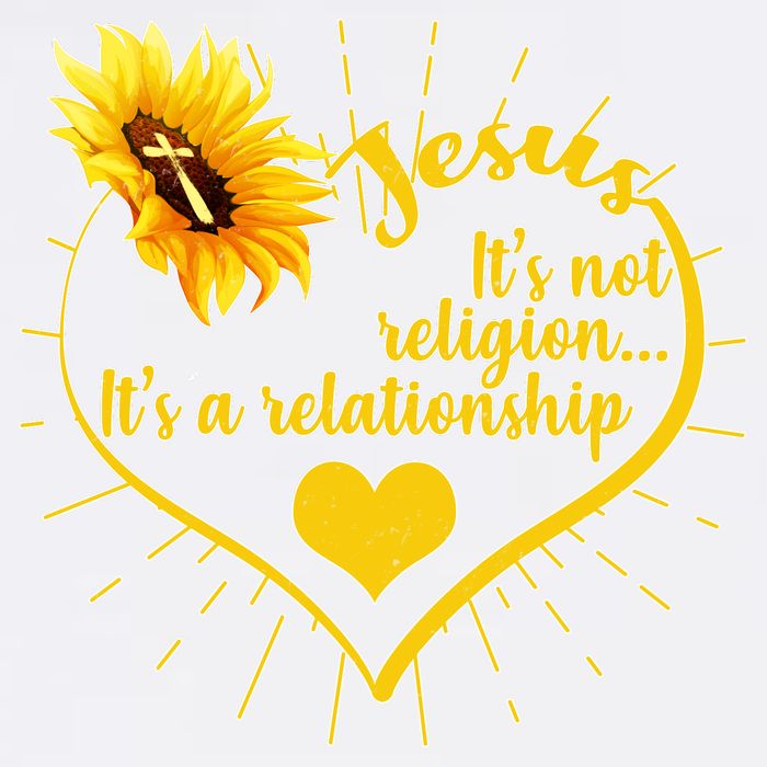 Jesus  It's Not Religion It's A Relationship Garment-Dyed Sweatshirt