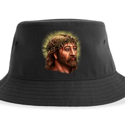 Jesus Abstract Portrait Sustainable Bucket Hat